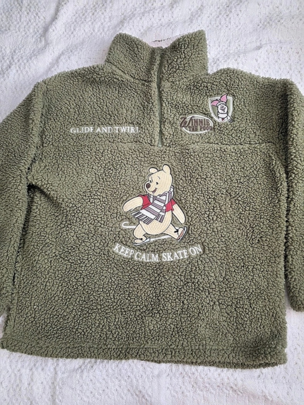 Winne the Pooh Women's Disney Character Winter Sherpa Pullover